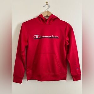 CHAMPION Kids Jacket Unisex Red Hoodie 10-12 Pocket‎ Fleece Authentic Athletic